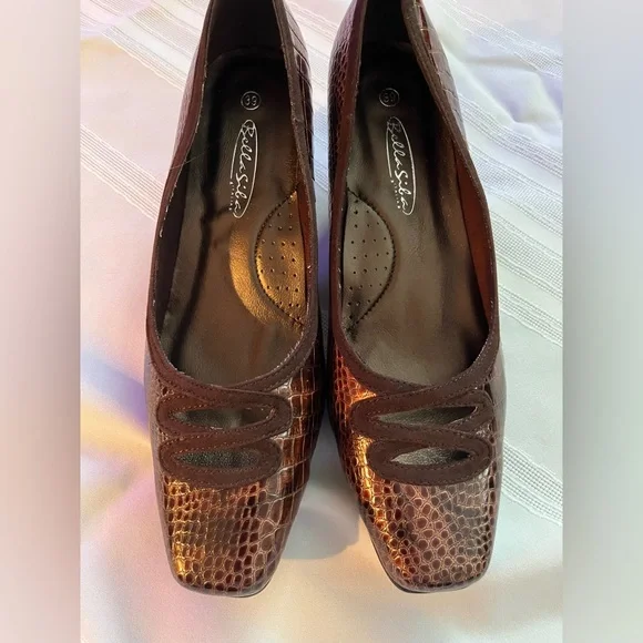 Croc pattern design ladies shoes . Brand new size 8 - Picture 1 of 3